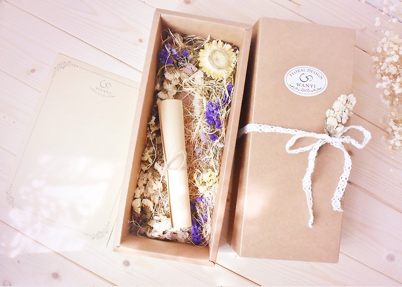 牛皮包裝禮盒加購  送禮 花束 禮物 盒子 紙盒 禮物盒 - 卡片/明信片 - 紙 金色