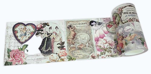 Serenity Fair Romantic Victorian Collage extra wide washi tape