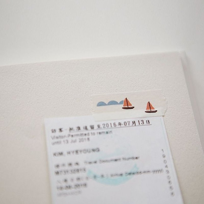 Dailylike 單捲紙膠帶-99小帆船,E2D03817 - 紙膠帶 - 紙 白色