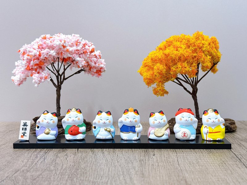 【吉祥福陣】日本錦彩七福神招財貓 | 飾 套裝 - 裝飾/擺設  - 瓷 白色