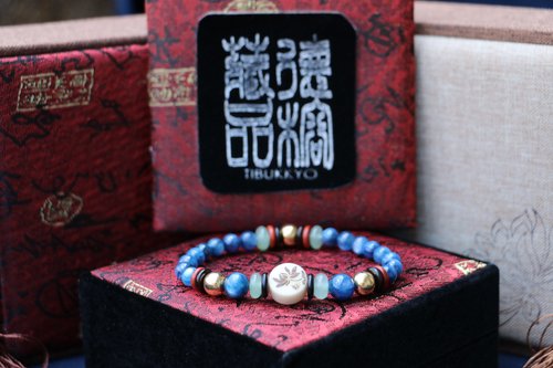TIBUKKYO德榕藏品 精品藍晶石6mm手鍊 臺北客製化串珠設計 水晶設計 飾品穿搭佛珠