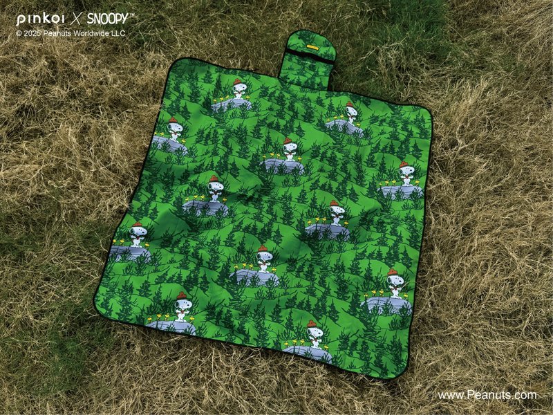 【Pinkoi x SNOOPY】野餐墊 史努比 輕量化 綠叢林 - 野餐墊 - 聚酯纖維 綠色
