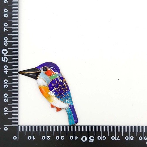 カワセミの七宝焼 カワセミの七宝焼ブローチ - ショップ 七宝焼の工房Uncle Z