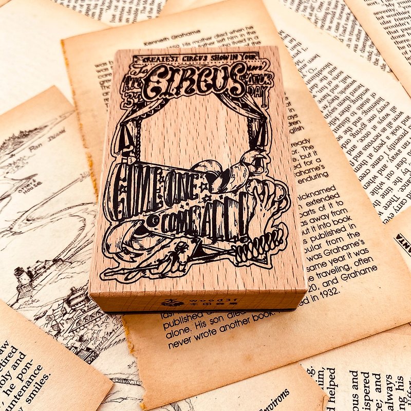 Magic Stage / Wood Rubber Stamp - ตราปั๊ม/สแตมป์/หมึก - ไม้ 