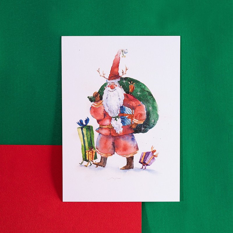 Gifts come to you~ Santa Claus / postcard - การ์ด/โปสการ์ด - กระดาษ สีแดง