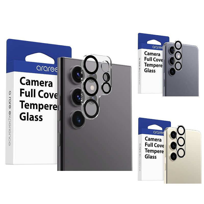 araree Core Camera Tempered Glass Full Coverage Lens Protector-Galaxy S24 Series - อุปกรณ์เสริมอื่น ๆ - กระจกลาย สีใส