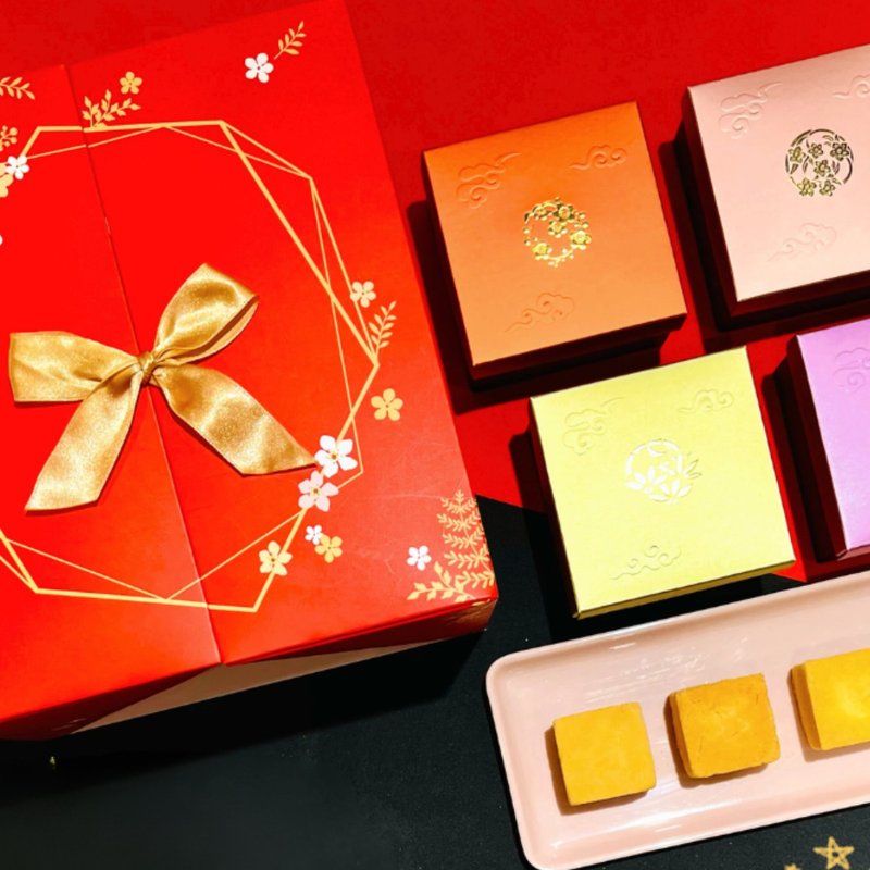 2025 Spring Festival Gift Box/Fast Shipping [Hong Kong Ji Crispy King] Spring Festival Limited Edition - Flower Blossom Assorted Double-layer Gift Box - เค้กและของหวาน - วัสดุอื่นๆ 