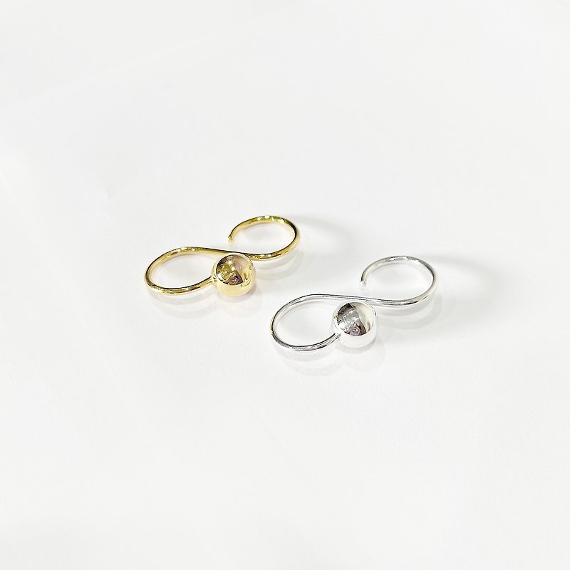 Round solar Bronze and sterling silver ring - แหวนทั่วไป - เงินแท้ สีเงิน