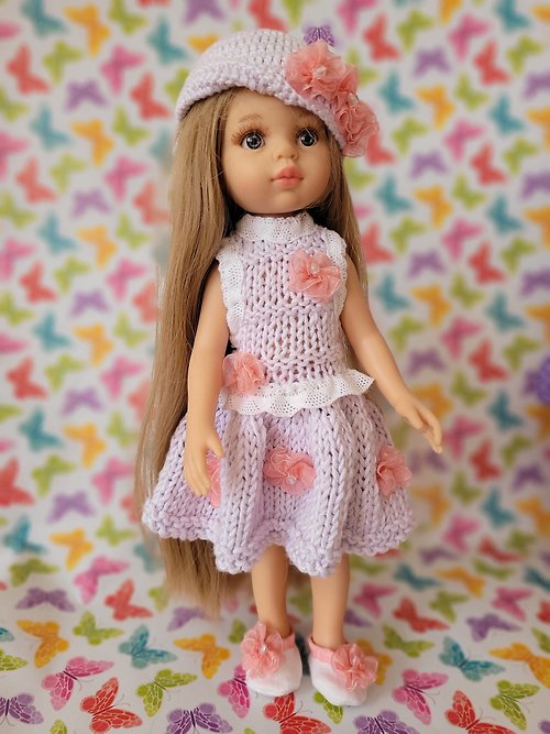 Lanita dolls Handmade knit/crochet summer set for Paola Reina Las Amigas doll or 13 inch doll