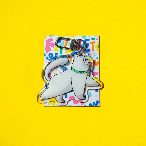 Fluffy Omelet Fluffy Omelet - Keychain / Pin / Phone Grip - RUBY CAT