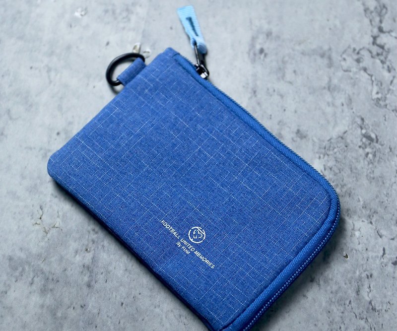 FUM Sports Waterproof Coin Purse Pink Blue Card Case Small Purse - กระเป๋าใส่เหรียญ - ไนลอน สีน้ำเงิน