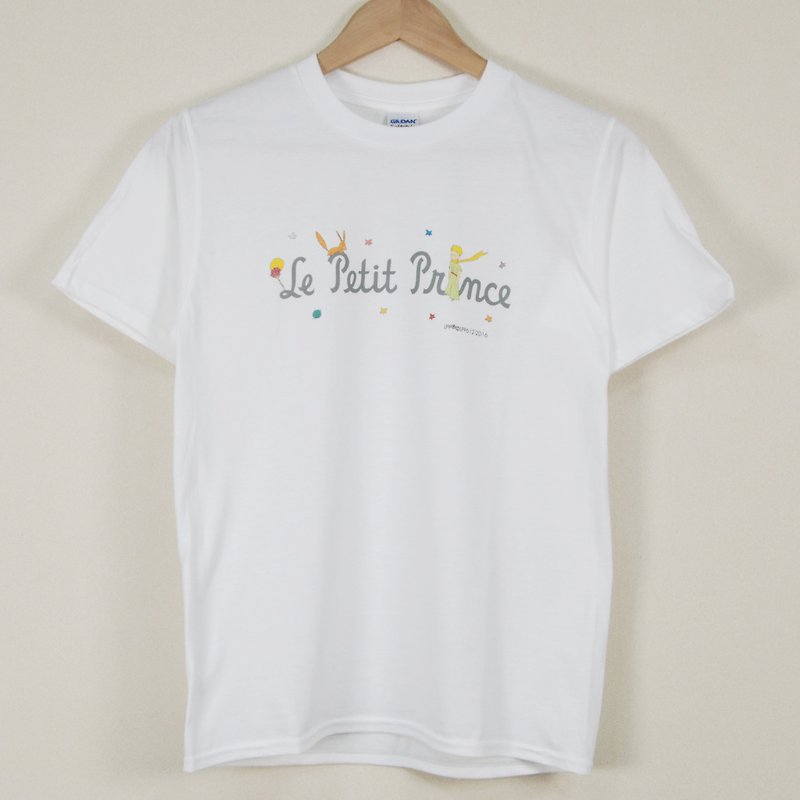 Little Prince Classic Edition Authorization - T-shirt: 【Little Prince LOGO】 adult short-sleeved T-shirt, AA16 - เสื้อยืดผู้ชาย - ผ้าฝ้าย/ผ้าลินิน หลากหลายสี