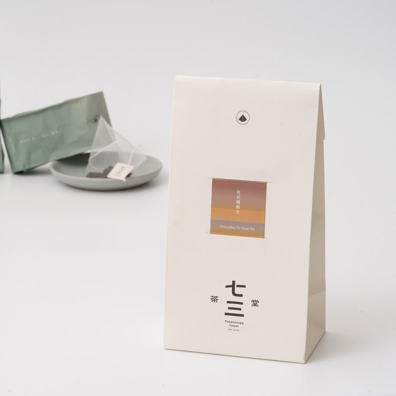 七三茶堂 立體茶包丨桂花鐵觀音 24入–生活袋 - 茶葉/茶包/水果茶 - 紙 白色