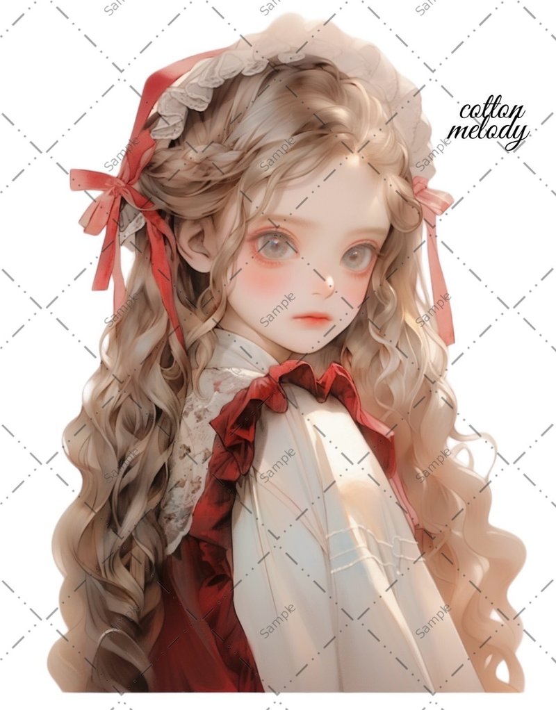 original sticker no.261 人物ステッカー オリジナルステッカー 人物ステッカー 女の子ステッカー オリジナル人物ステッカー - 貼紙 - 紙 