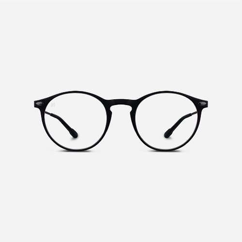 NOOZ OPTICS 法國眼鏡旗艦店 法國 Nooz 抗藍光造型平光眼鏡鏡腳便攜款(透明鏡片)橢圓-霧黑色