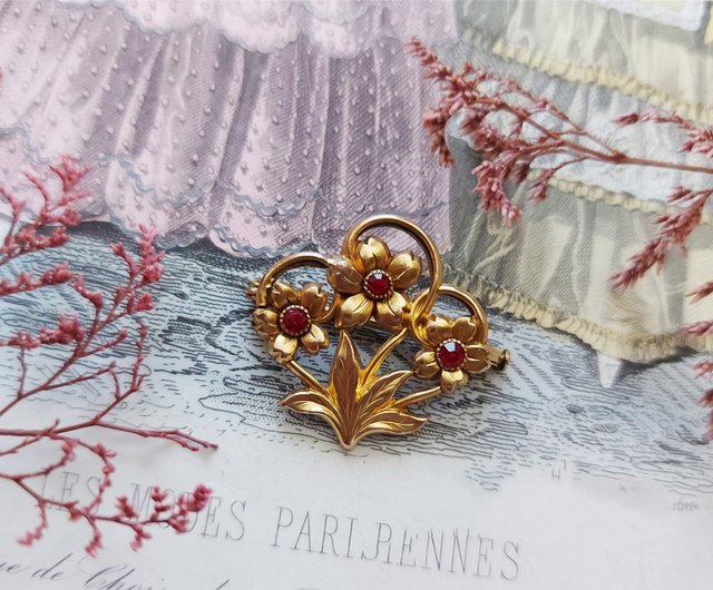 Bijoux FIX アンティークゴールドフィルドブローチ【フレンチ