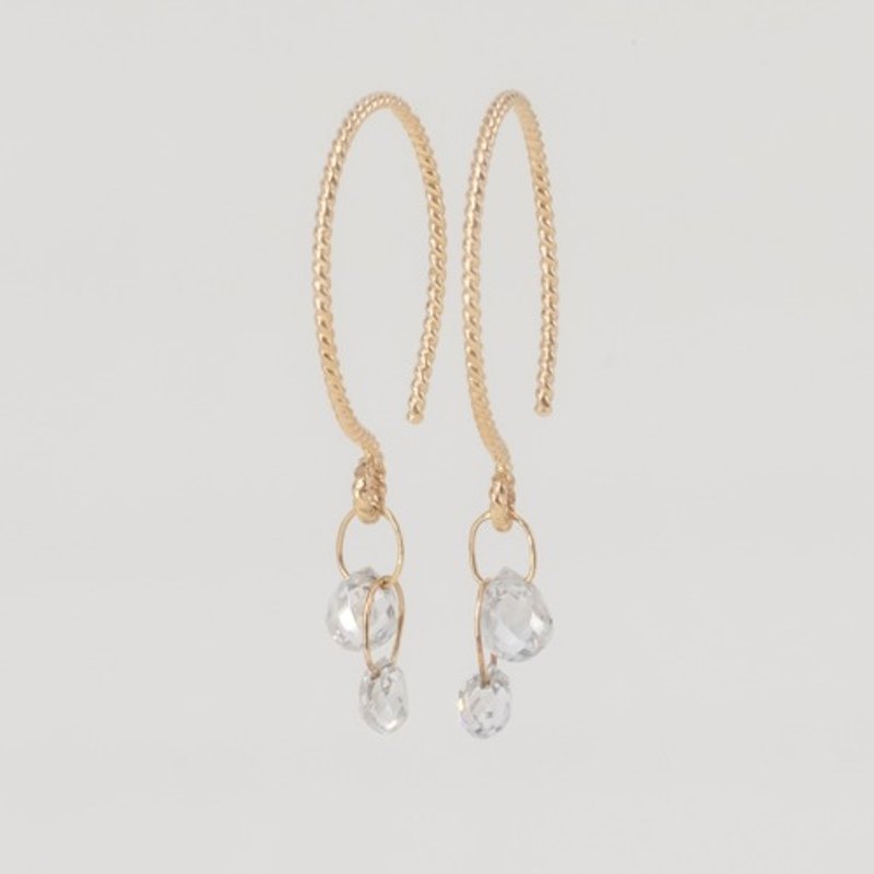 Dew Drops Diamond Earrings - ต่างหู - เครื่องเพชรพลอย 