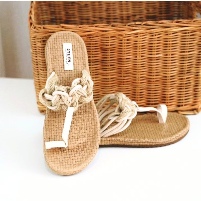 Rustic Knot Sandals - Women's Casual Shoes - Rubber 