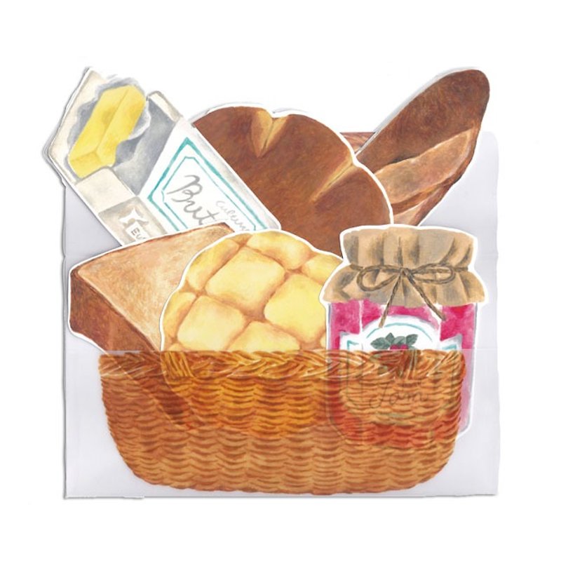 Cards to buy in a bakers A basket (envelope) as  assorted delicious bread - Cards & Postcards - Paper 