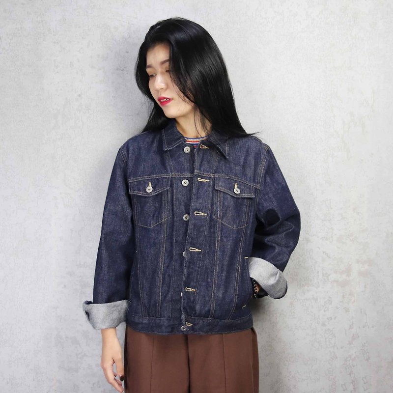 Tsubasa.Y Ancient House A20 vintage denim jacket, denim denim denim jacket - Women's Casual & Functional Jackets - Other Materials 