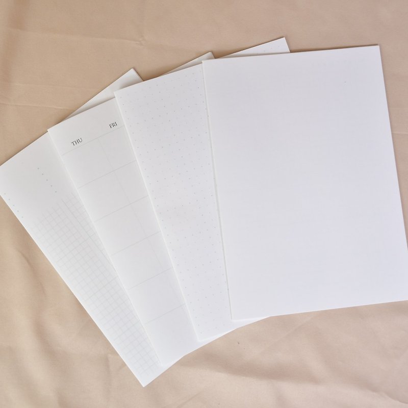 ノートの内部ページ / 素材 | カスタマイズされた手作りの本 - 内部ページ / 素材 - パーツ/クラフト道具 - 紙 ホワイト