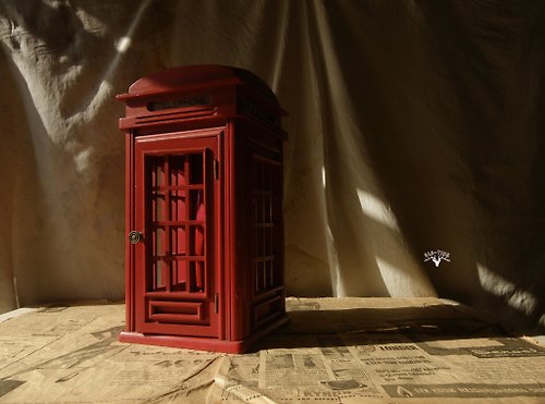老時光OLD-TIME Vintage & Classic & Deco 【老時光 OLD-TIME】早期倫敦電話亭造型酒吧電話(紅色)