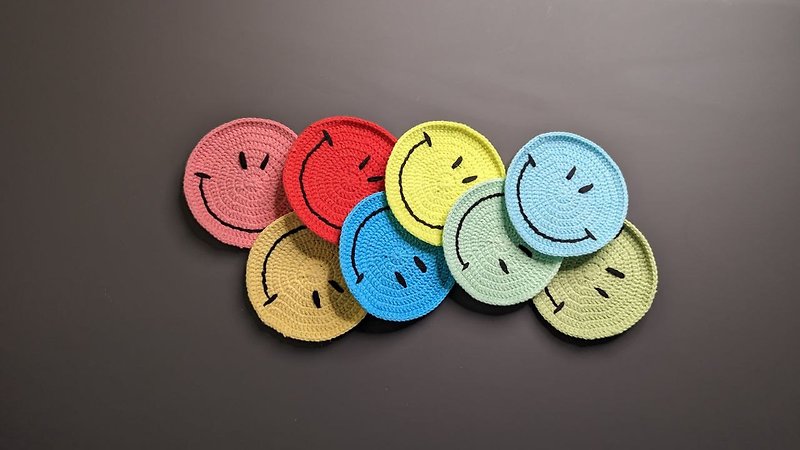 Smile coaster cotton - Coasters - Cotton & Hemp Multicolor