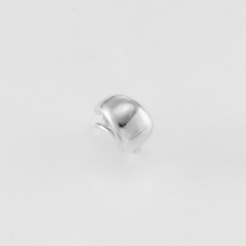 步 耳掛 - 耳環/耳夾/耳骨夾 - 純銀 銀色