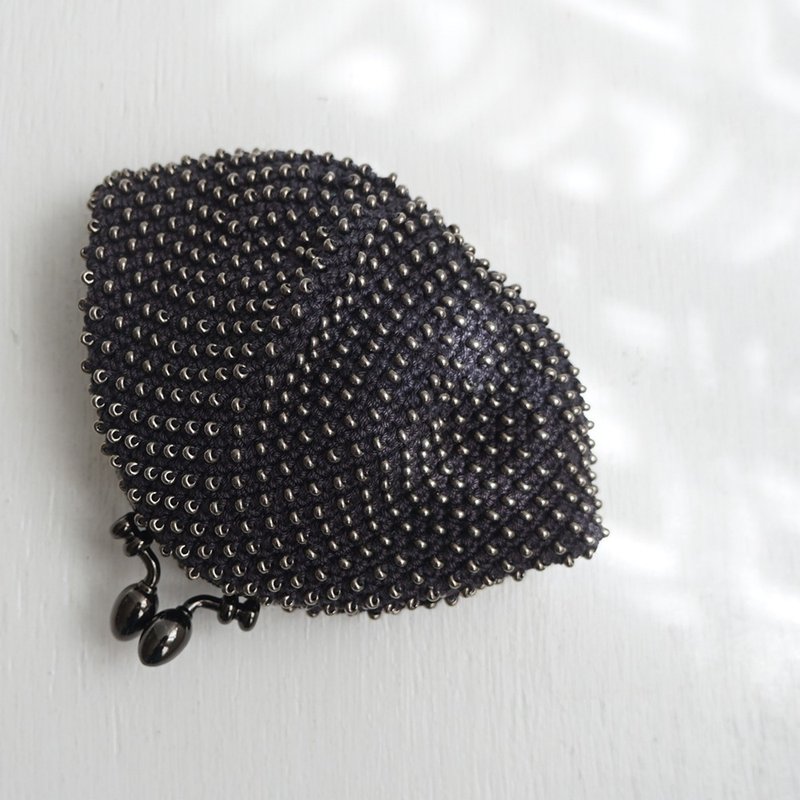 Ba-ba (m) Skipping Stiches Beads crochet pouch No.2160 - 零錢包/小錢包 - 其他材質 黑色