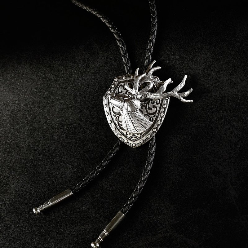叢林麋鹿 保羅領帶 Bolo Tie  BTIJA0985N│MF select - 領帶/領帶夾 - 人造皮革 銀色