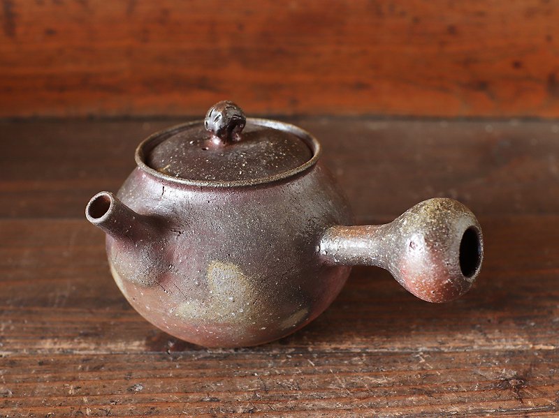 Bizen ware Kyusu k1-062 - Teapots & Teacups - Pottery Brown