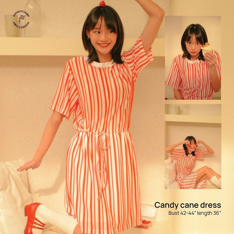 Candy cane dress red - Women's T-Shirts - Polyester Multicolor