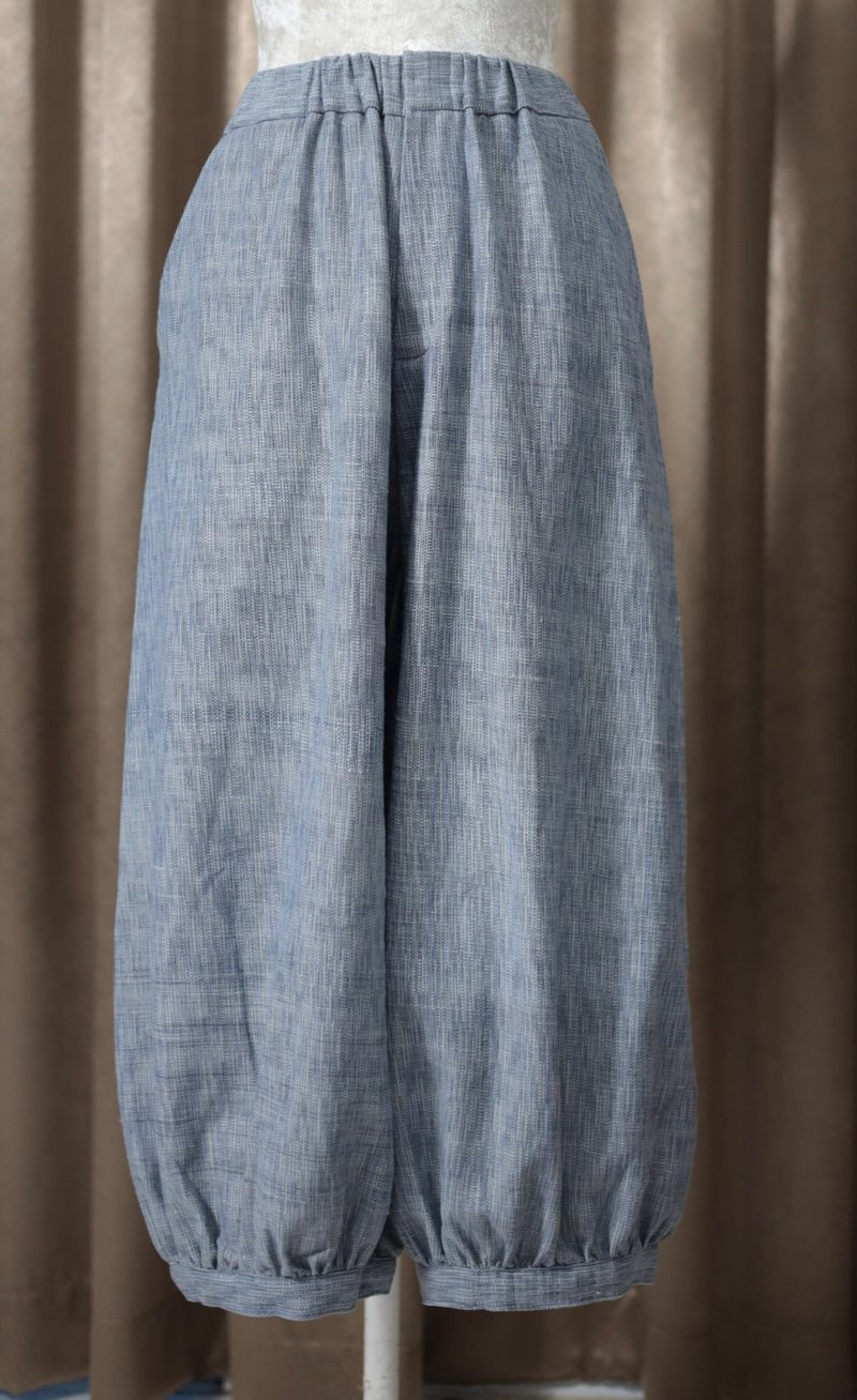 Loom & Leaf - Artisanal Pumpkin Pant - 男長褲/休閒褲 - 棉．麻 藍色