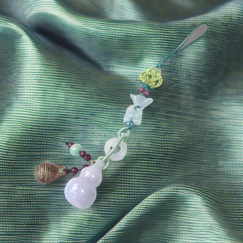 瓔珞珠寶盒 E.L.Jewelry Box 【福祿】紫羅蘭翡翠葫蘆編織吊飾 | 天然緬甸玉翡翠A貨 | 送禮