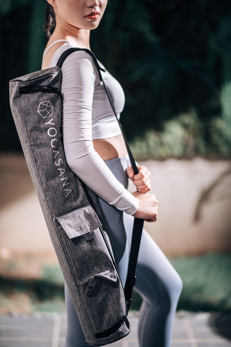 YOGASANA Classic Yoga Mat Bag -Ultimate Grey - Fitness Accessories - Cotton & Hemp Gray