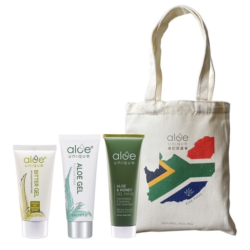 Unique bitter gum 50ml + aloe vera gel 75ml + honey mask 75ml three-piece set - Face Masks - Concentrate & Extracts Green