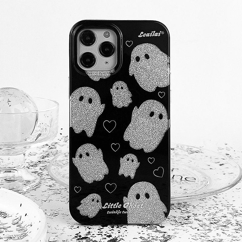 Love Little Ghost iPhone Glitter Case - เคส/ซองมือถือ - วัสดุอื่นๆ 