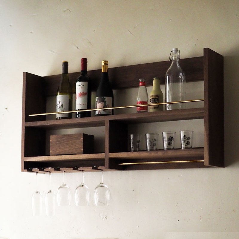 Black Walnut Wine Rack Wine Rack/Shelf - Shelves & Baskets - Wood Brown