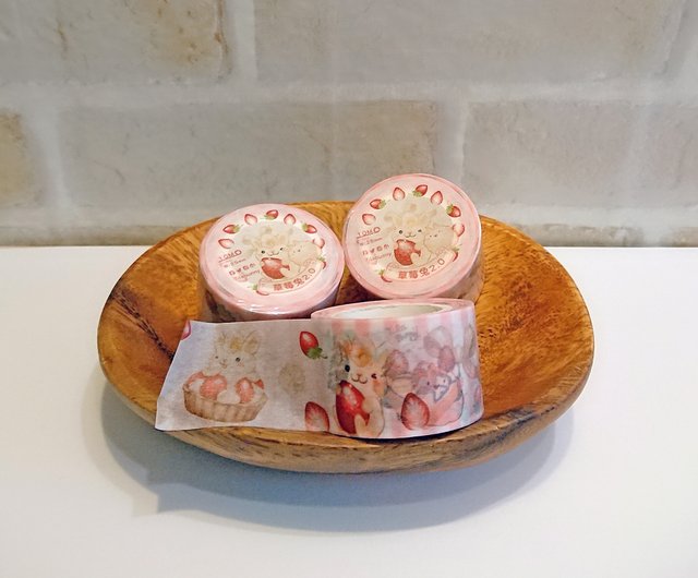 マスキングテープ ‧ ストロベリー第2版‧ うさぎ‧ いちご - ショップ