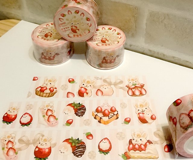 マスキングテープ ‧ ストロベリー第2版‧ うさぎ‧ いちご - ショップ