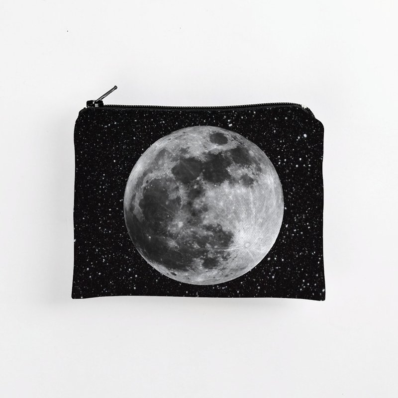 Moon waterproof coin purse - Coin Purses - Cotton & Hemp Black