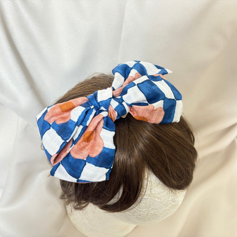 Lankami | Intertwined bow headband - เครื่องประดับผม - ผ้าฝ้าย/ผ้าลินิน สึชมพู