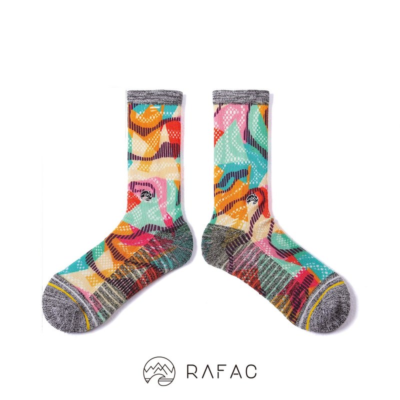 快速出貨#RAFAC時髦運動中筒襪  _ 步道 - 襪子 - 環保材質 