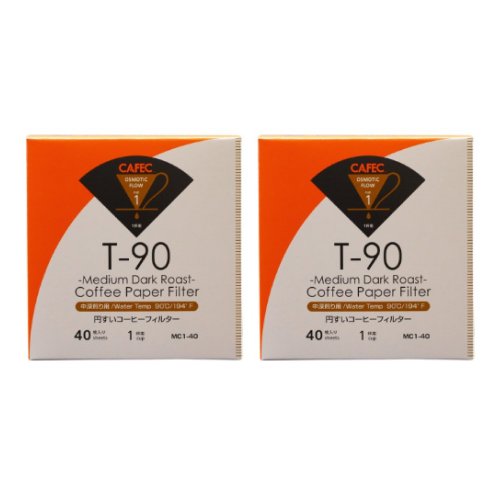 CAFEC 日本手沖咖啡器具 日本CAFEC 中深焙專用盒裝濾紙40張-2入組 / 共2款