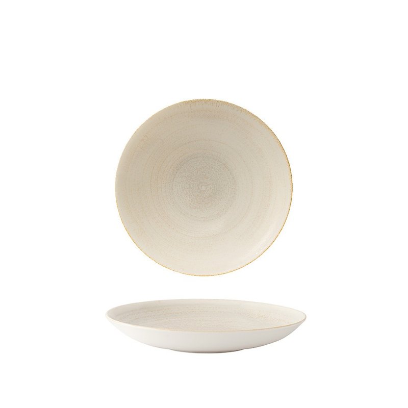 ECO Earth Series-25.5CM Italian Soup Plate-Pearl White - Plates & Trays - Porcelain White