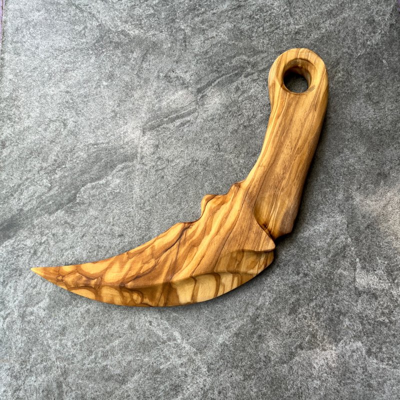 I sell swords, demon claw swords, Yi Guangliu's handmade wooden sword art, wooden swords, claw swords, demon sword paperweights - Items for Display - Wood Brown