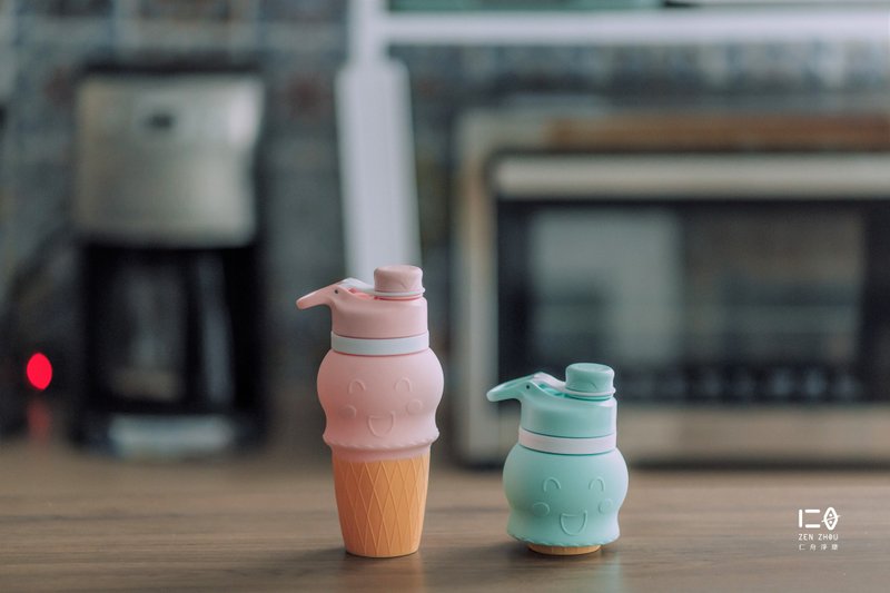 仁舟淨塑 | 甜筒矽水杯_500ml(矽膠造型水杯) - 水瓶/水壺 - 矽膠 多色
