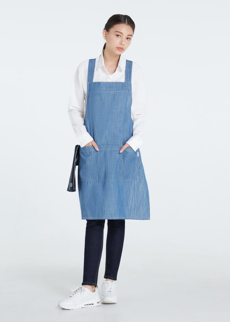 The Smock 01 (Light Blue) 工作服 圍裙 - 圍裙 - 棉．麻 透明