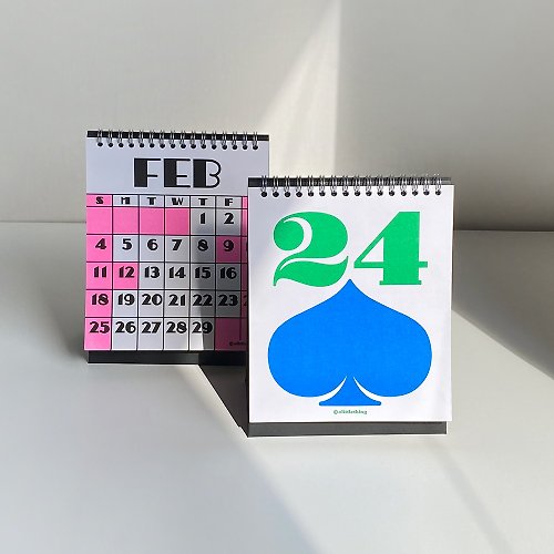 Olittlething 2024 Risograph desk calendar