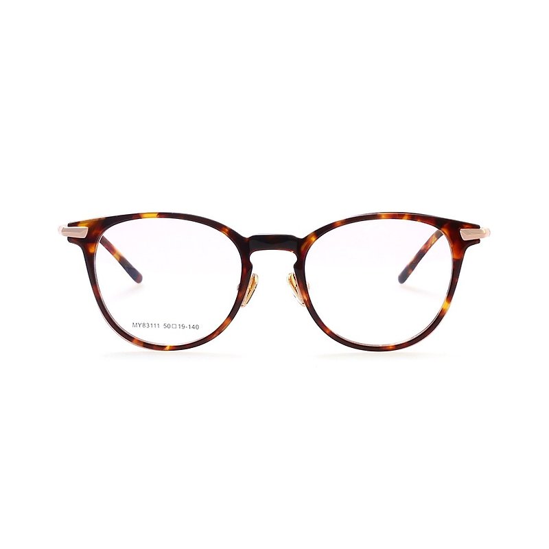 Wenqing sheet glasses│Small frame tortoiseshell and Rose Gold[new early adopter price] - Glasses & Frames - Eco-Friendly Materials Multicolor